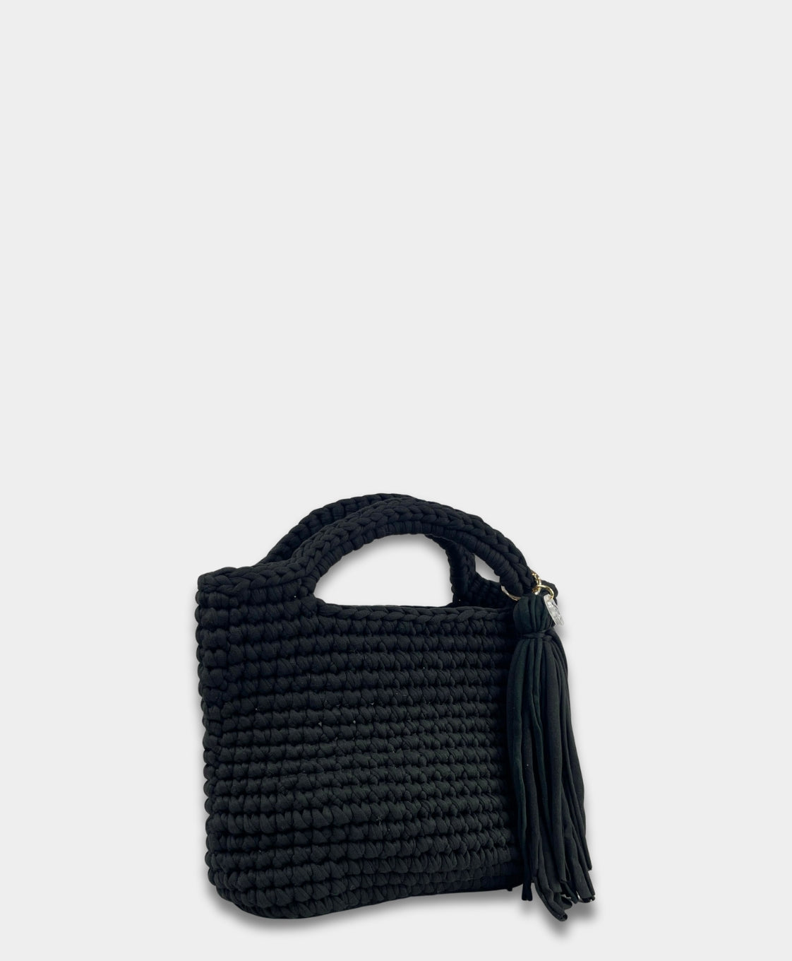 Crochet Black Handheld Bag