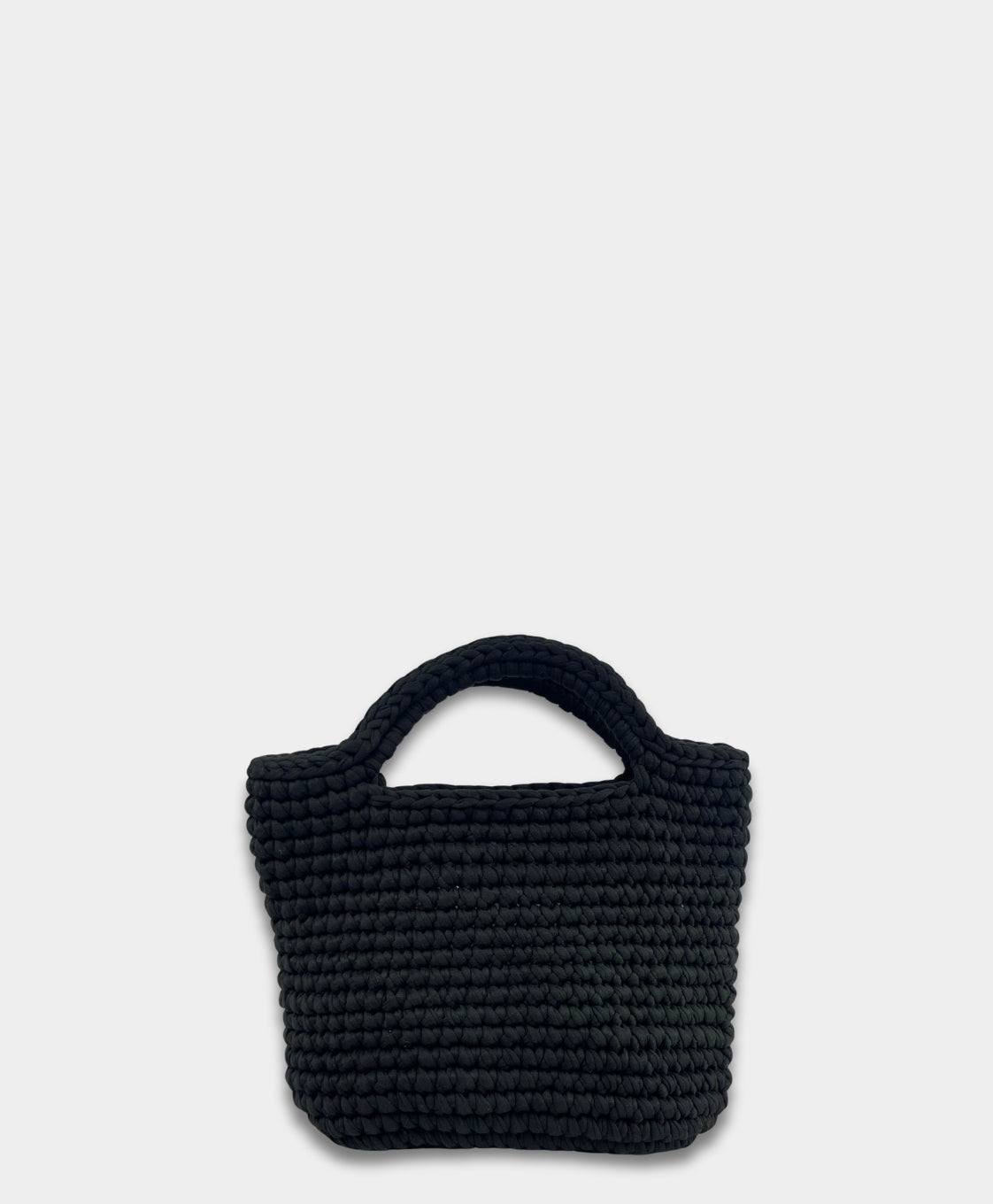 Crochet Black Handheld Bag