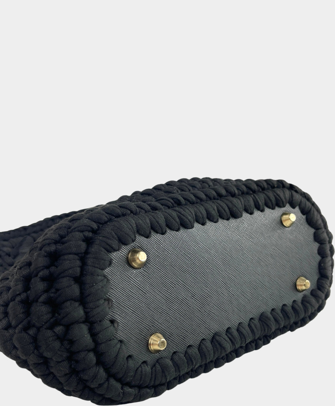 Crochet Black Handheld Bag