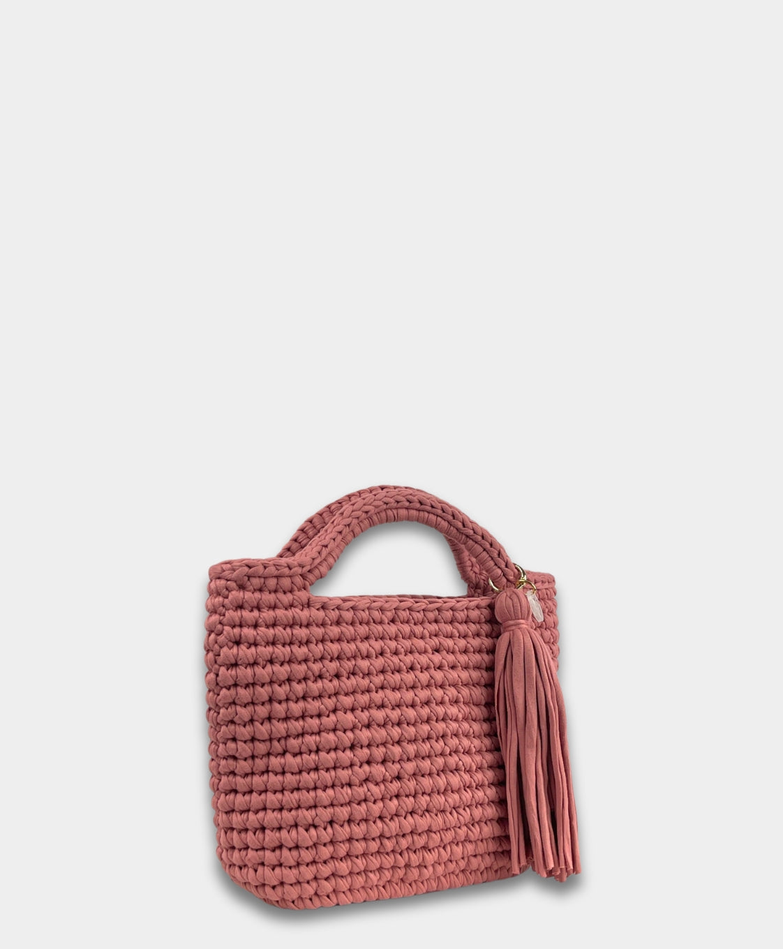 Crochet Salmon Handheld Bag