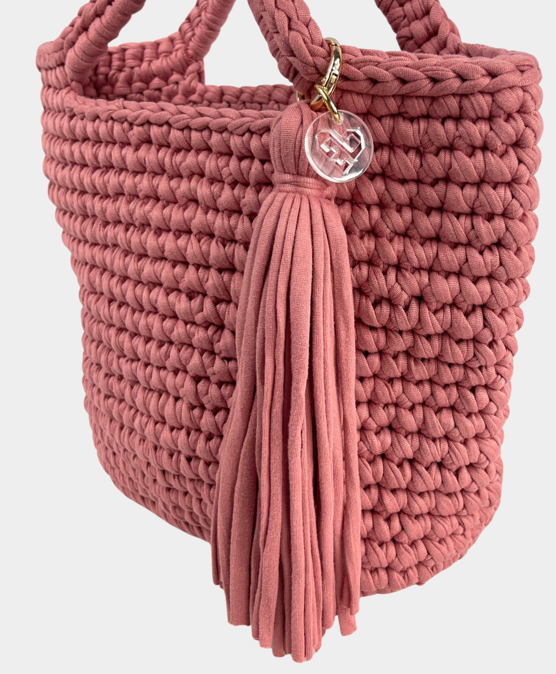 Crochet Salmon Handheld Bag