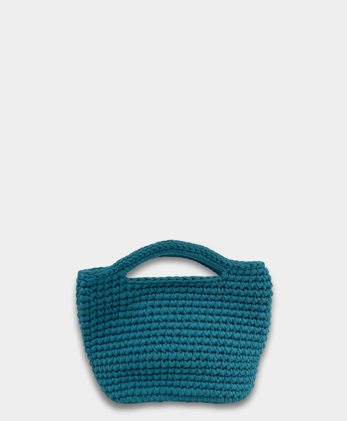 Crochet Teal Handheld Bag