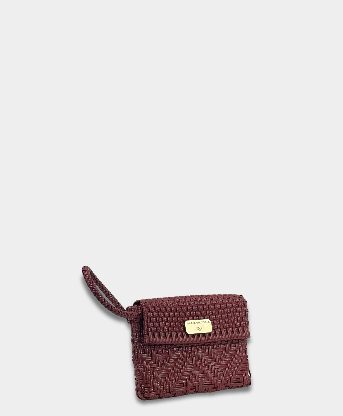 Mono Maroon Wristlet