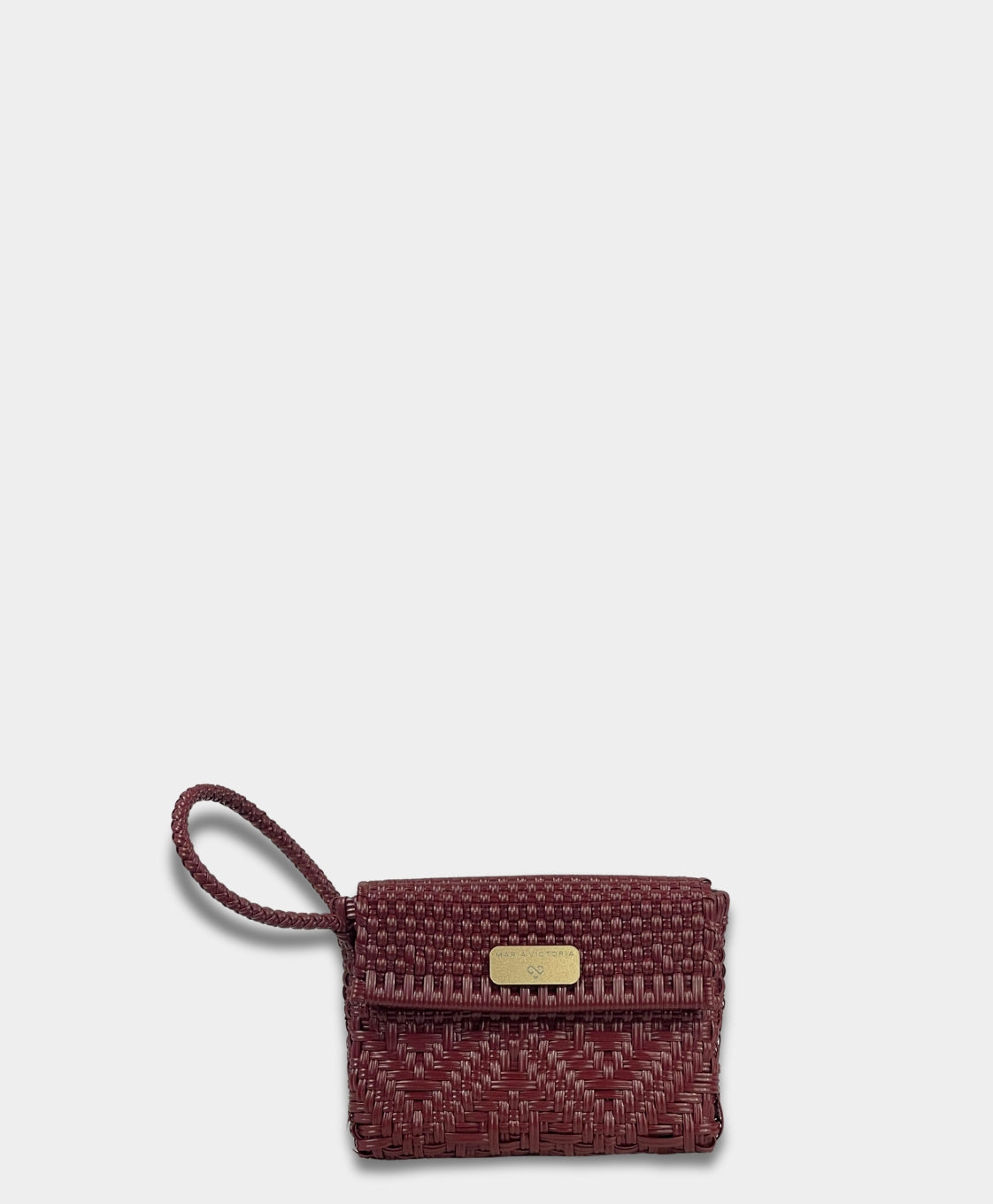 Mono Maroon Wristlet