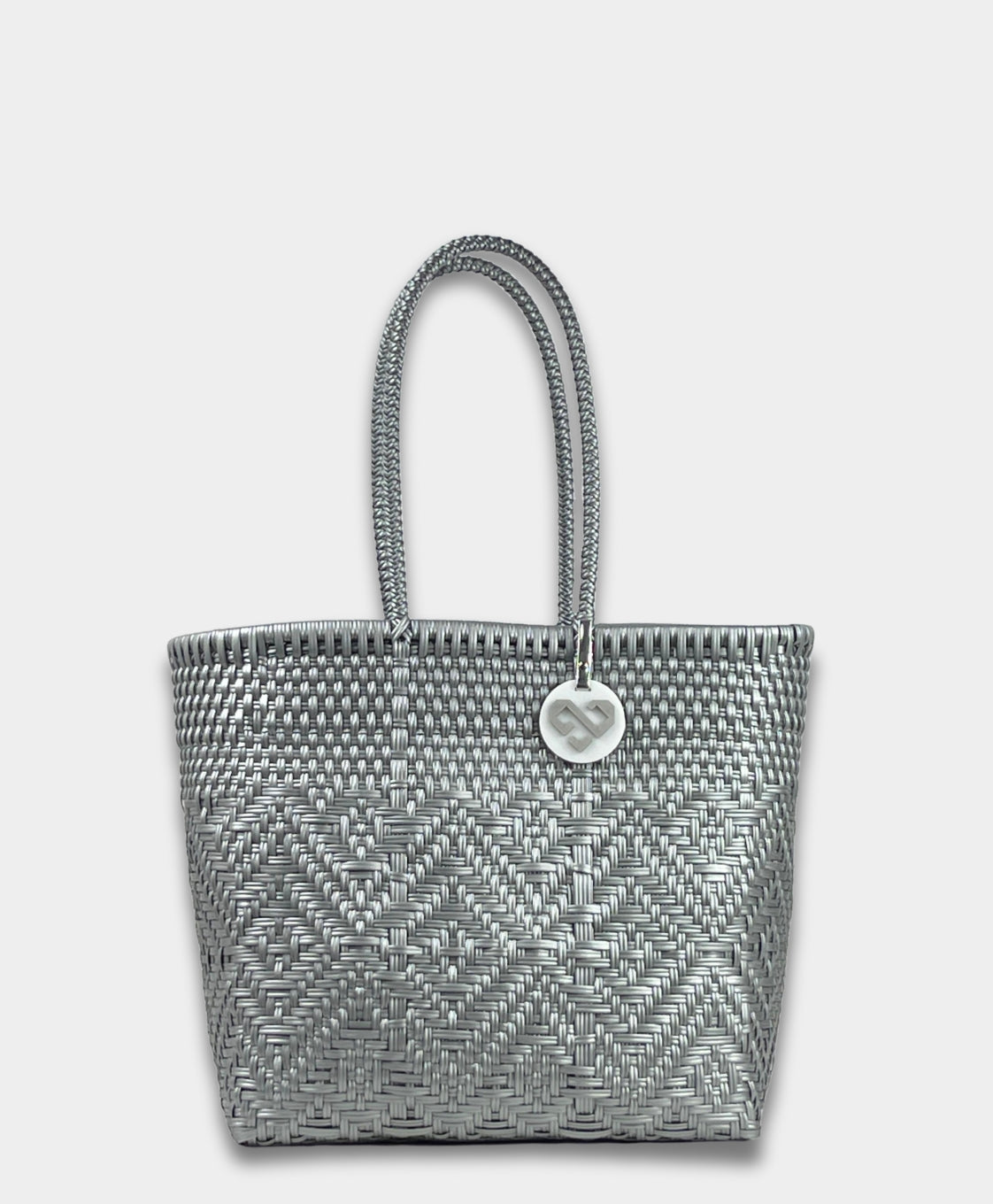 Mono Silver Tote Bag Medium
