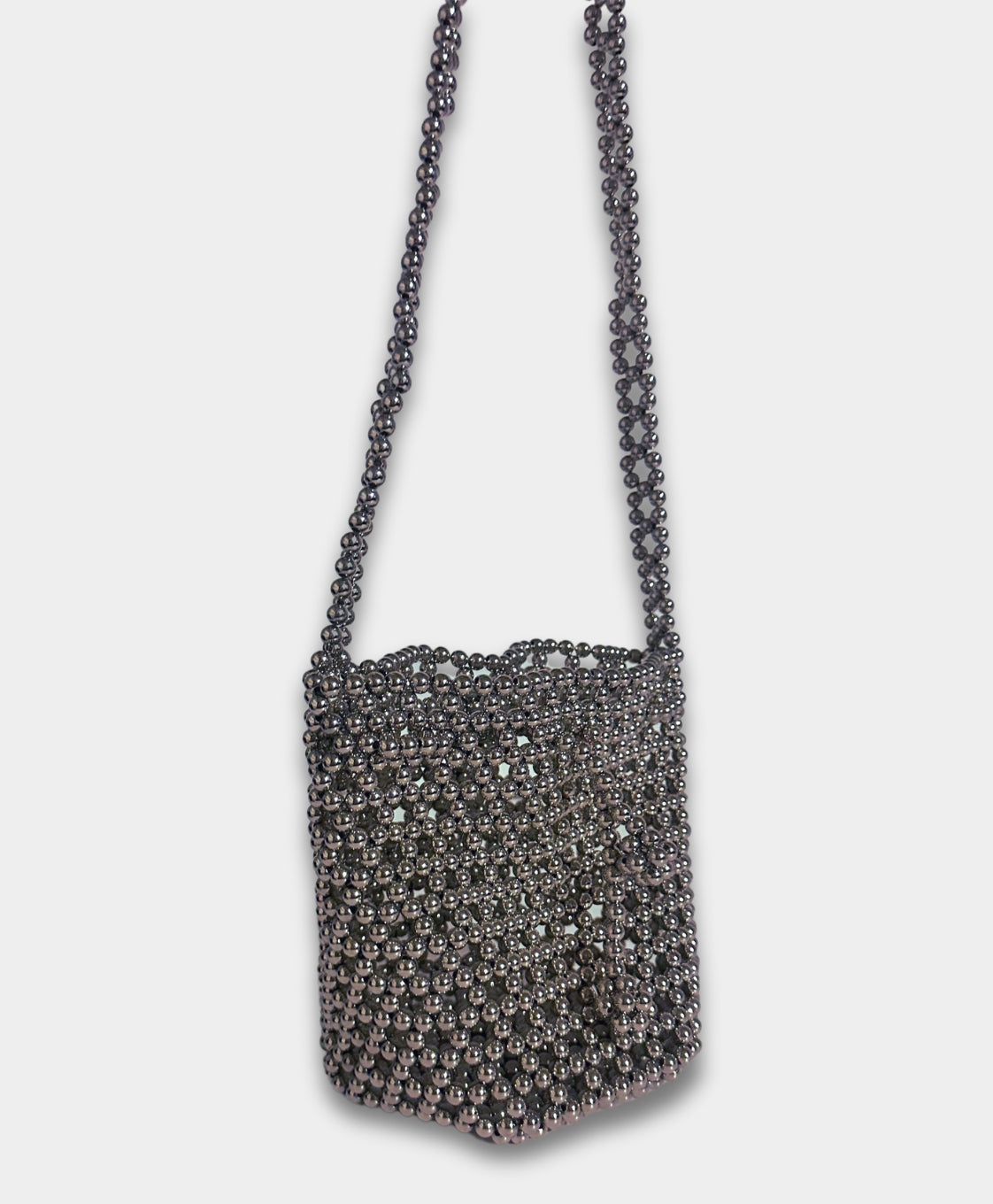Pearl Bucket Bag Silver