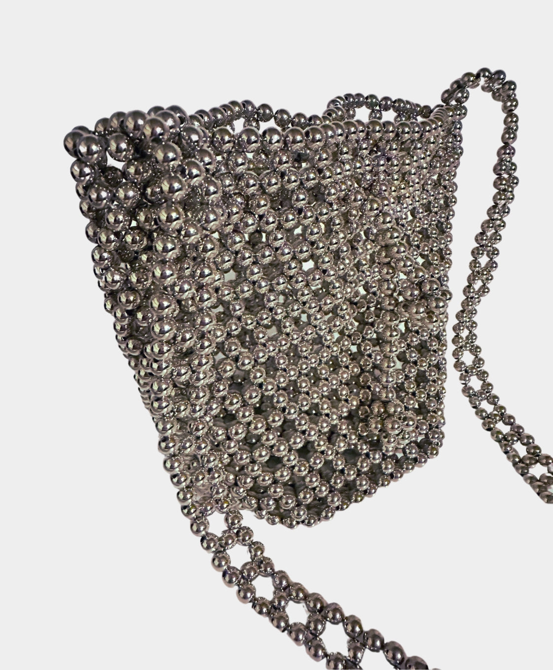 Pearl Bucket Bag Silver