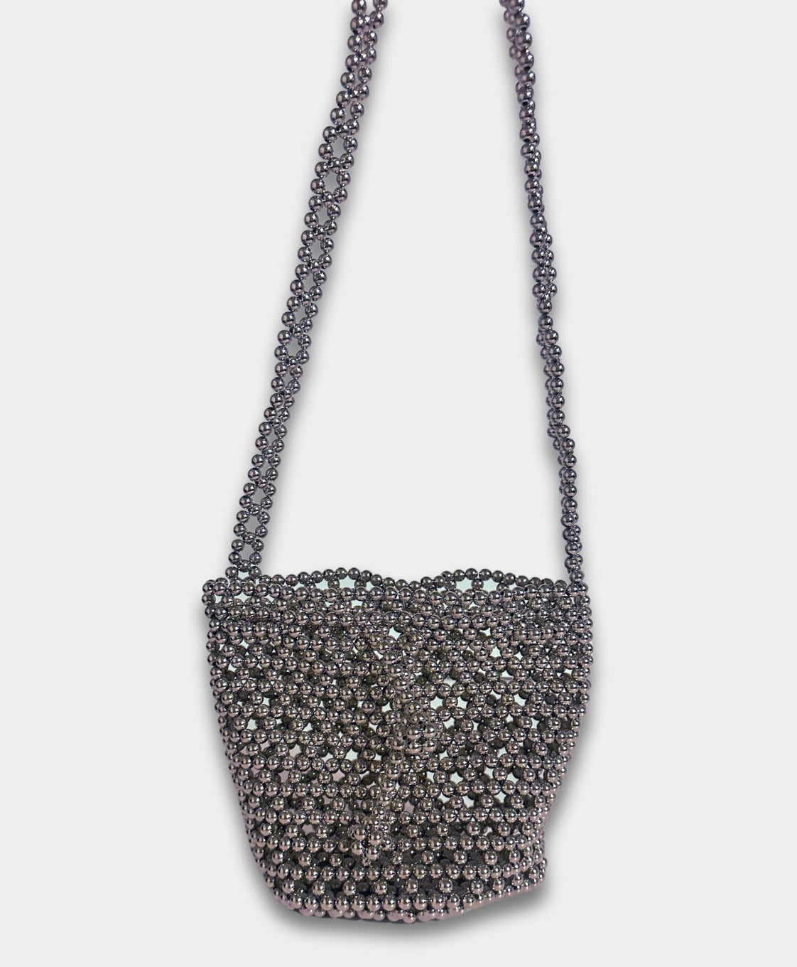 Pearl Bucket Bag Silver