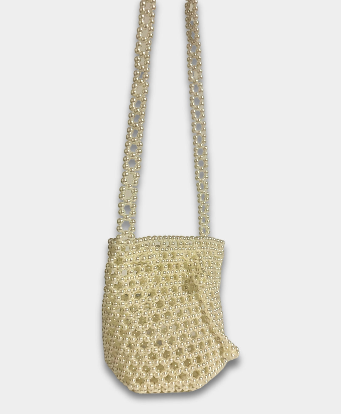 Pearl Bucket Bag White