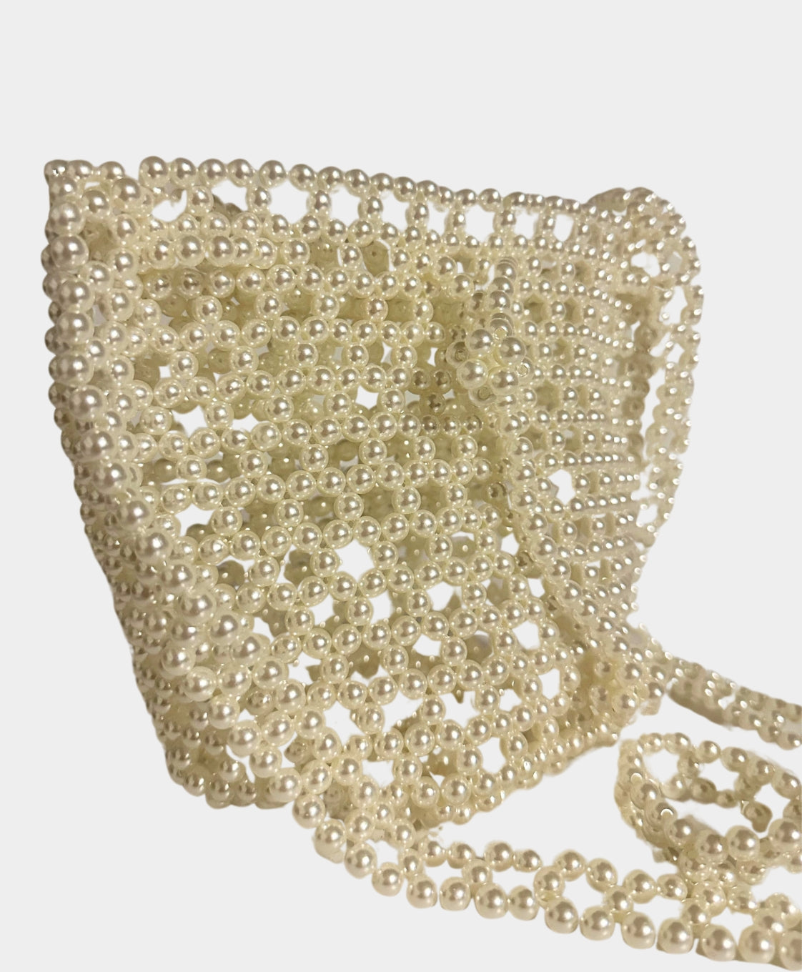 Pearl Bucket Bag White