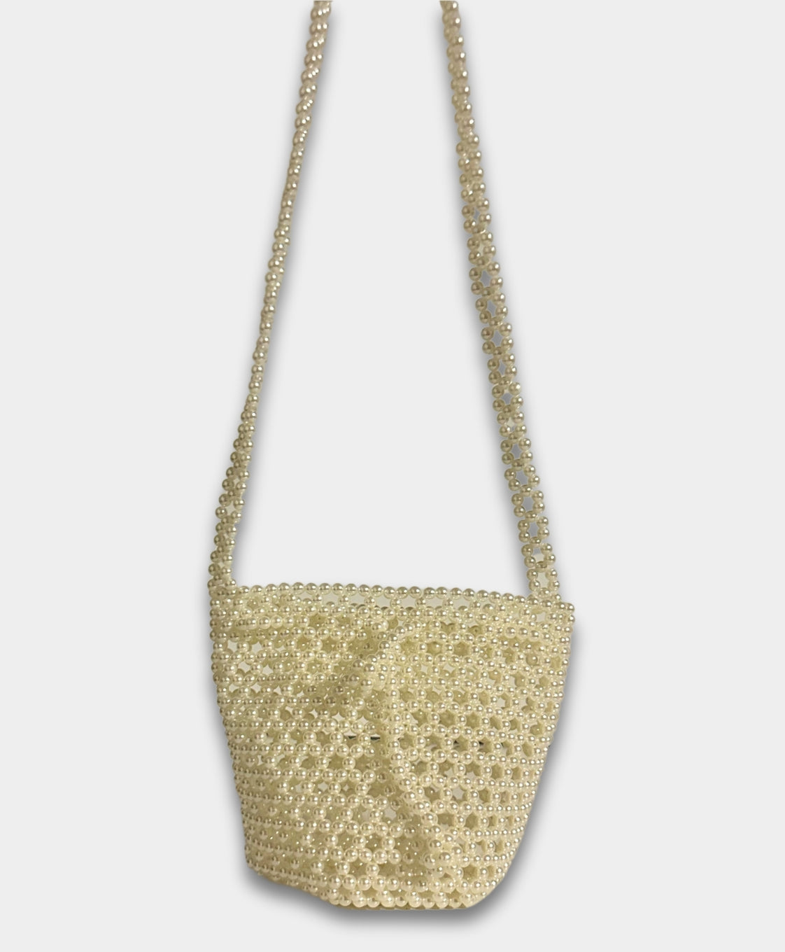 Pearl Bucket Bag White