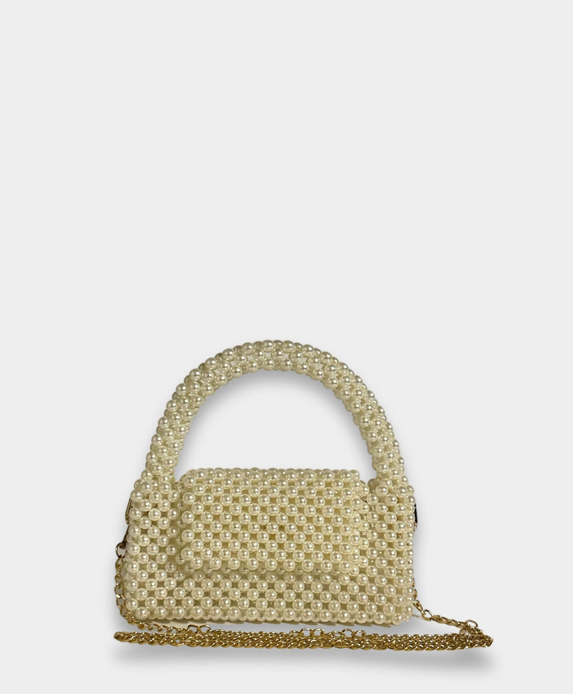 Pearl Evening Bag White
