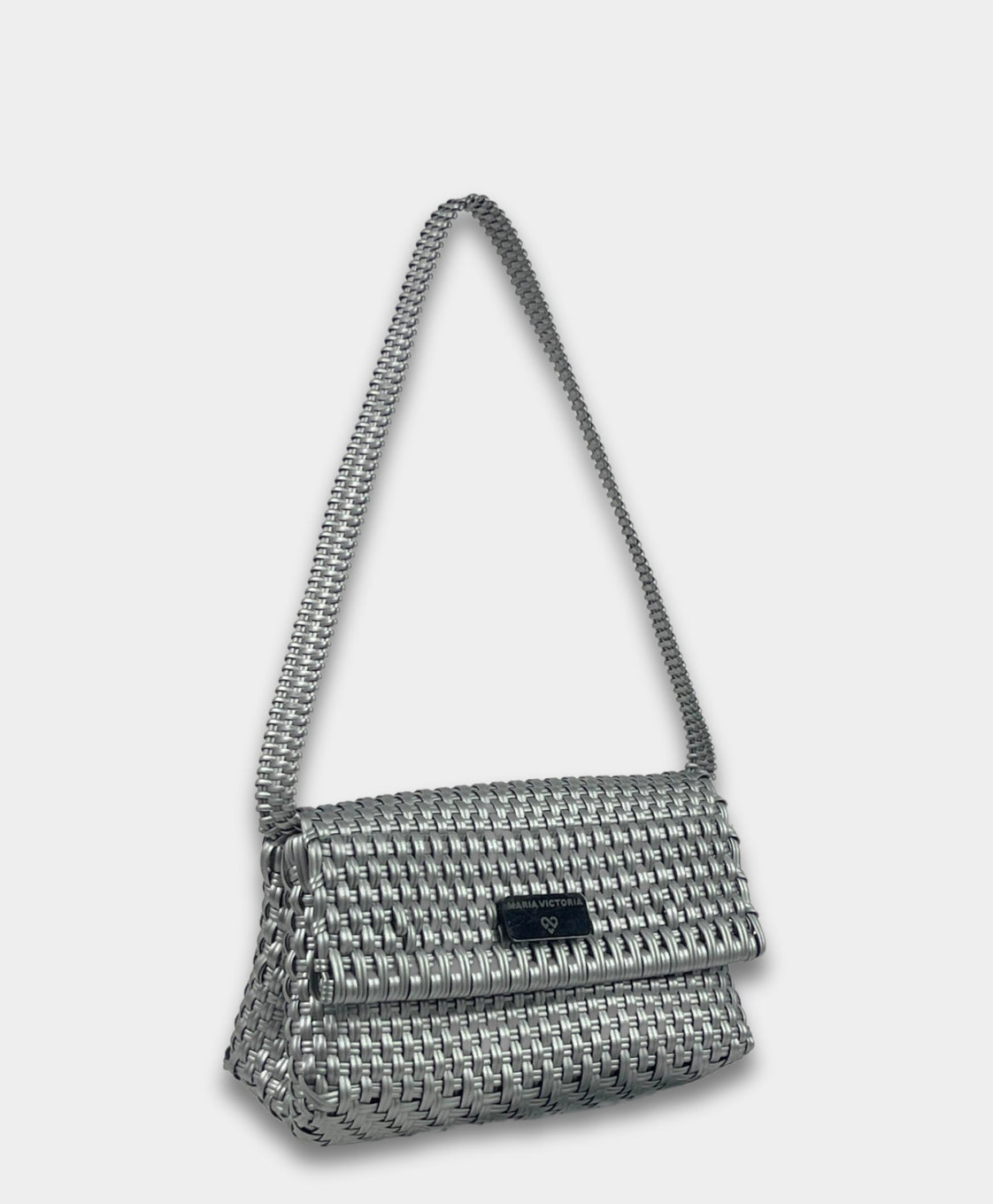 Simona Silver Shoulder Bag