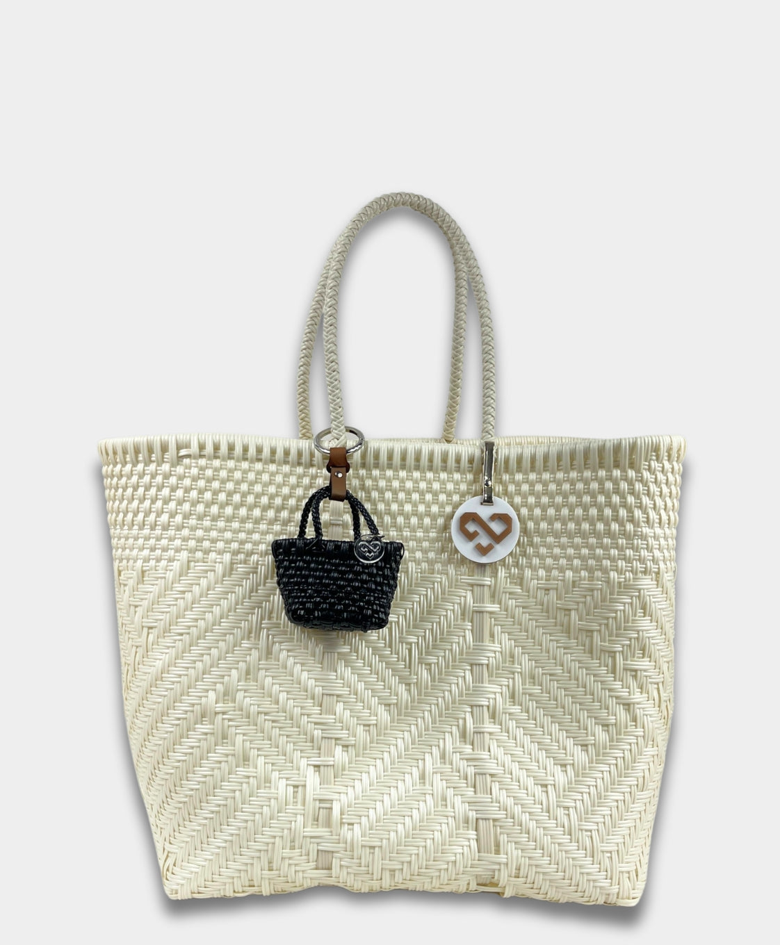 Tiny Tote Bag Charm Black