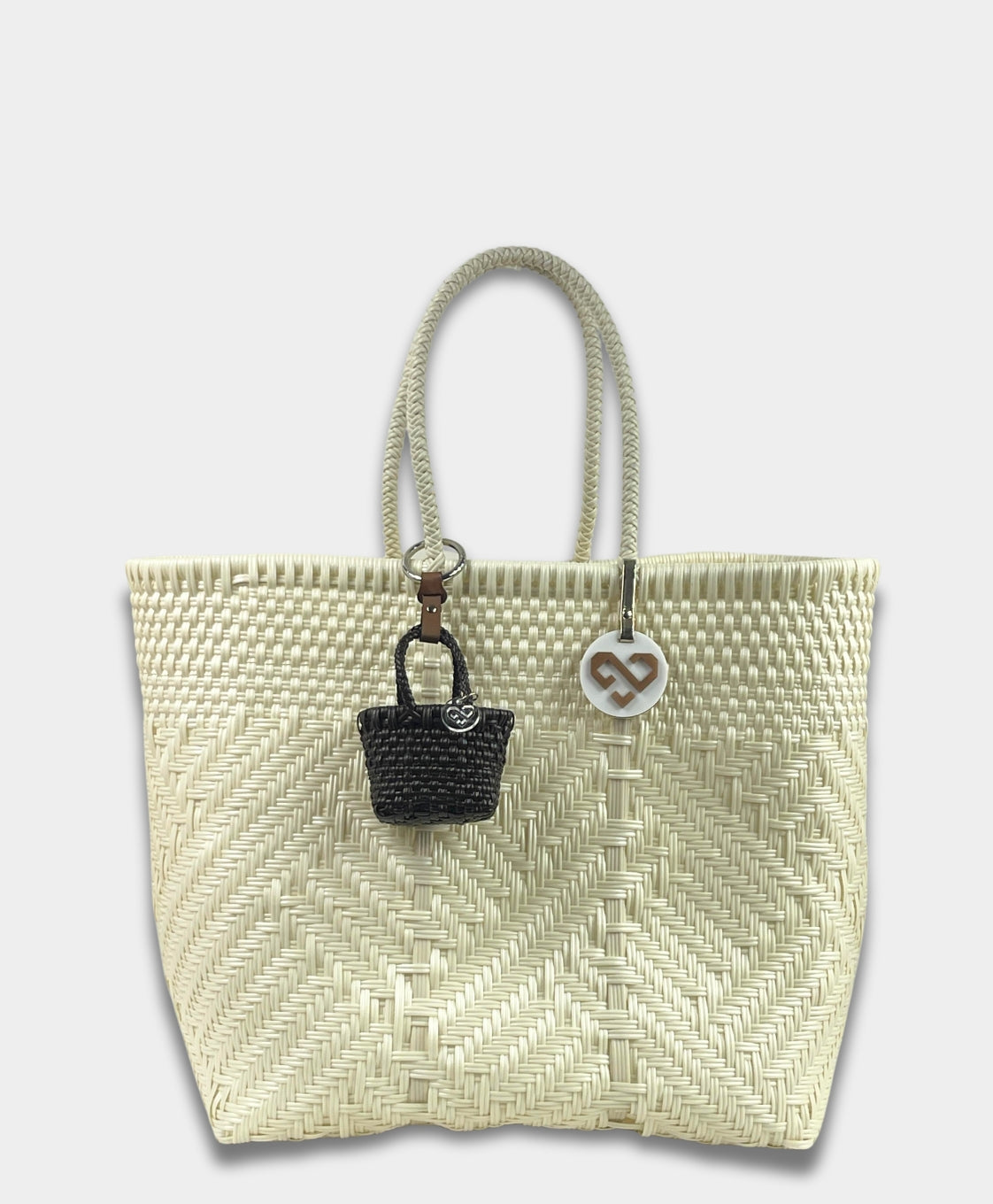 Tiny Tote Bag Charm Chocolate