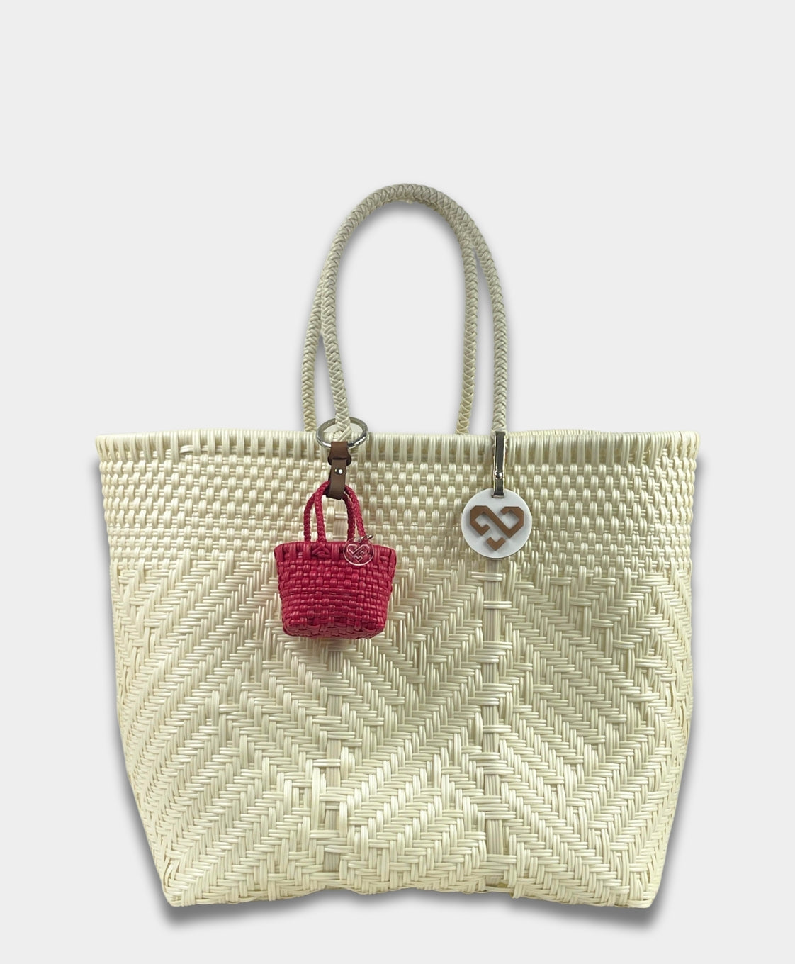 Tiny Tote Bag Charm Cherry