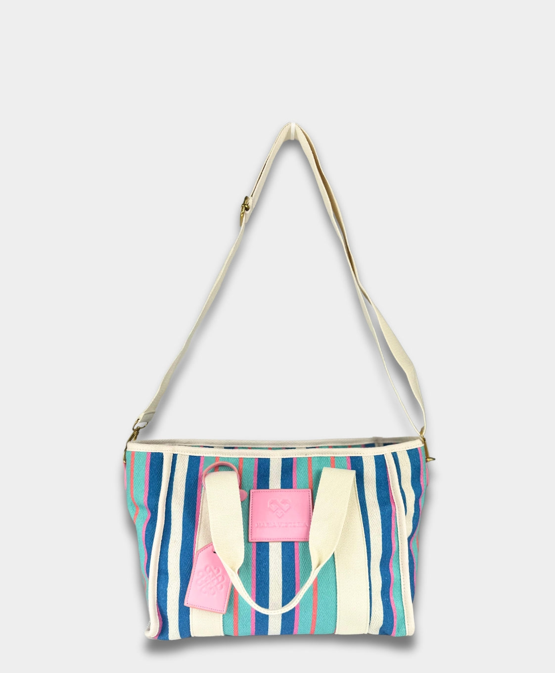 MV Canvas Striped Tote Blue