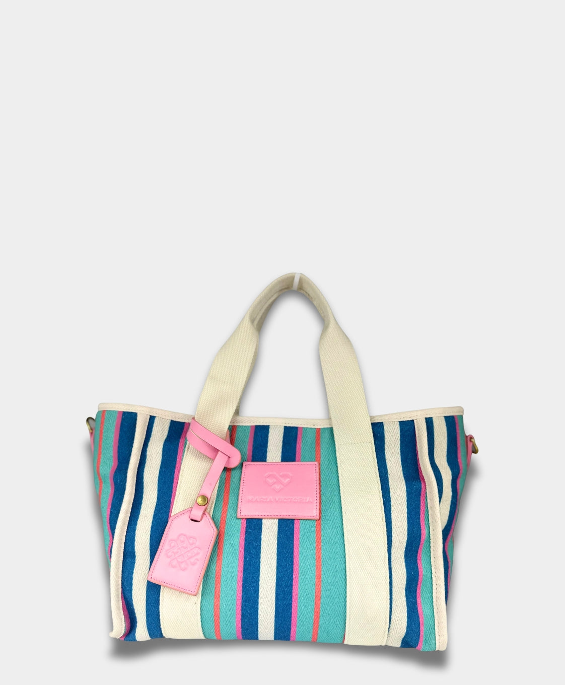 MV Canvas Striped Tote Blue