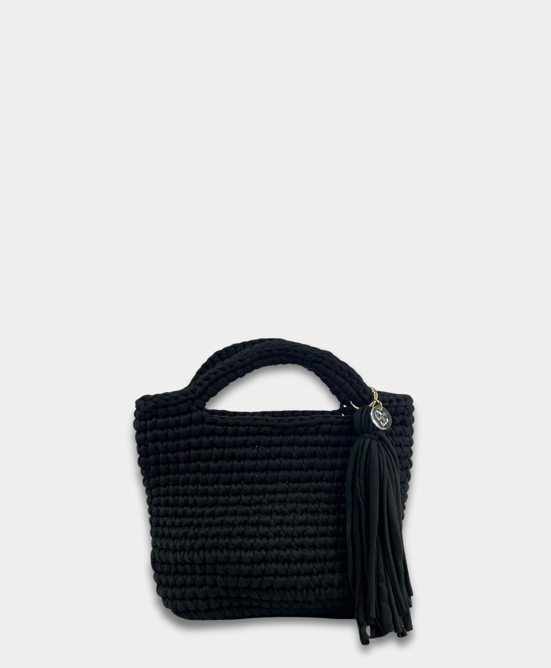 Crochet Black Handheld Bag