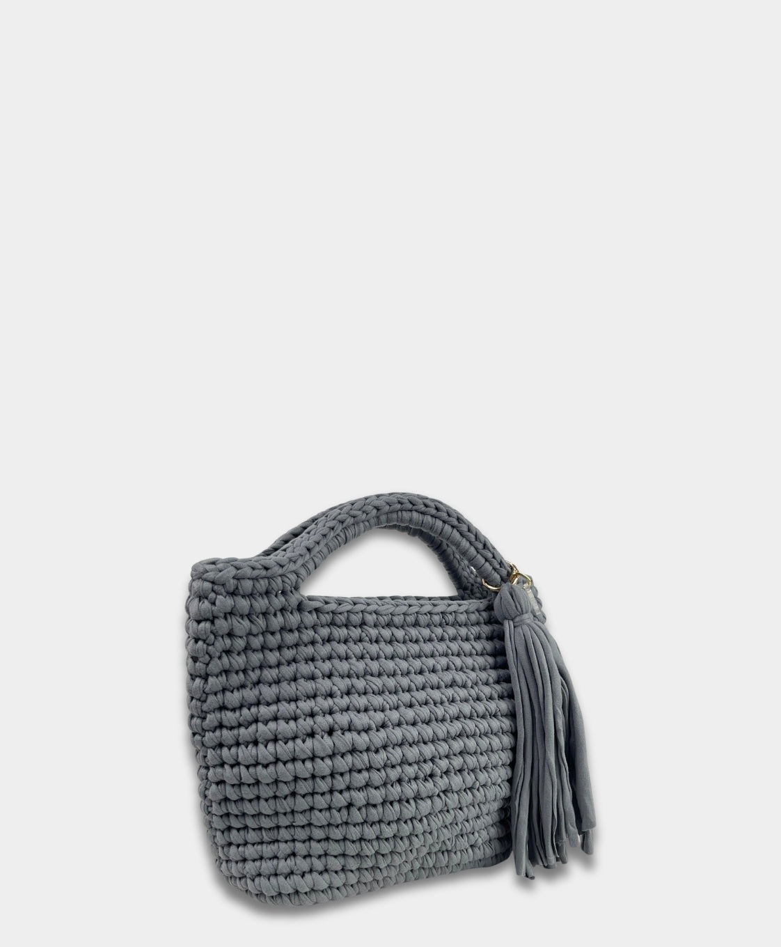 Crochet Dark Grey Handheld Bag