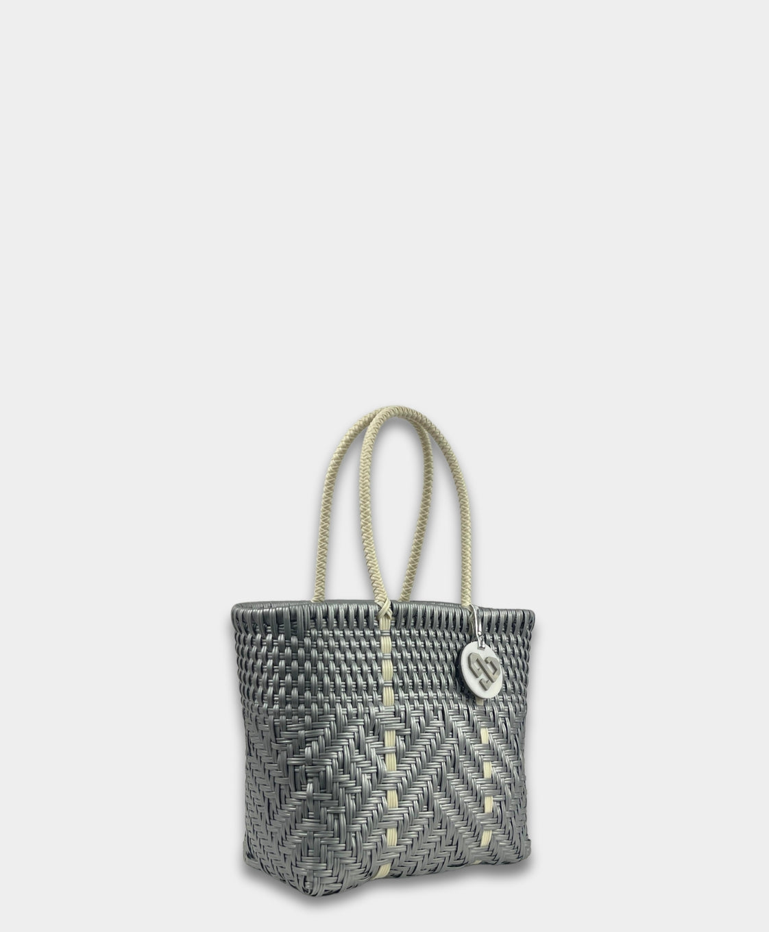 Glimmer Silver Tote Bag Extra Small