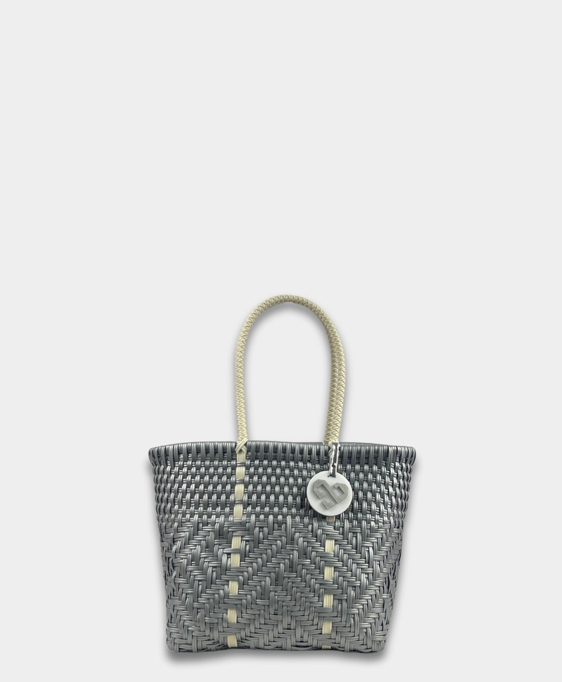 Glimmer Silver Tote Bag Extra Small