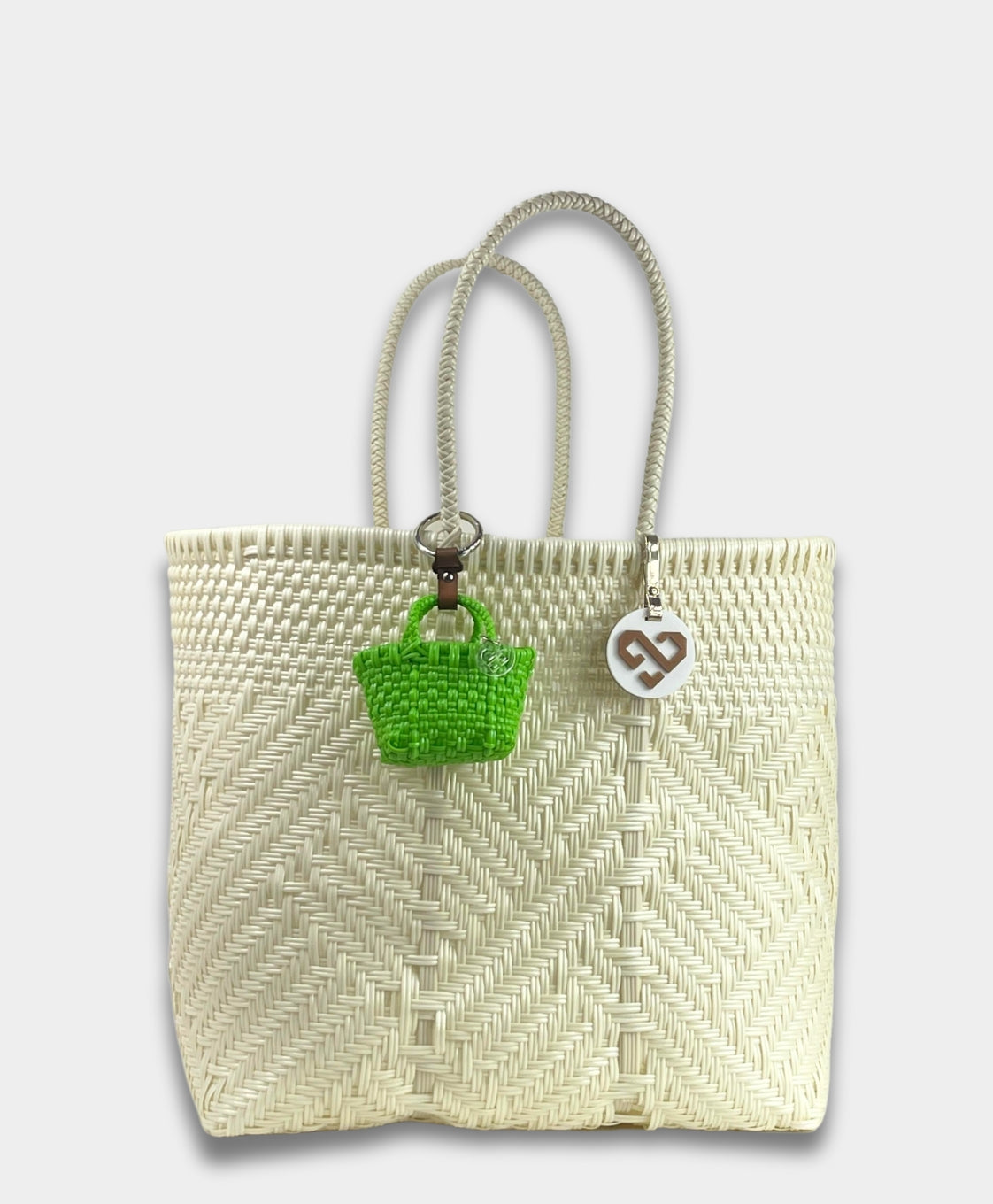 Tiny Tote Bag Charm Green