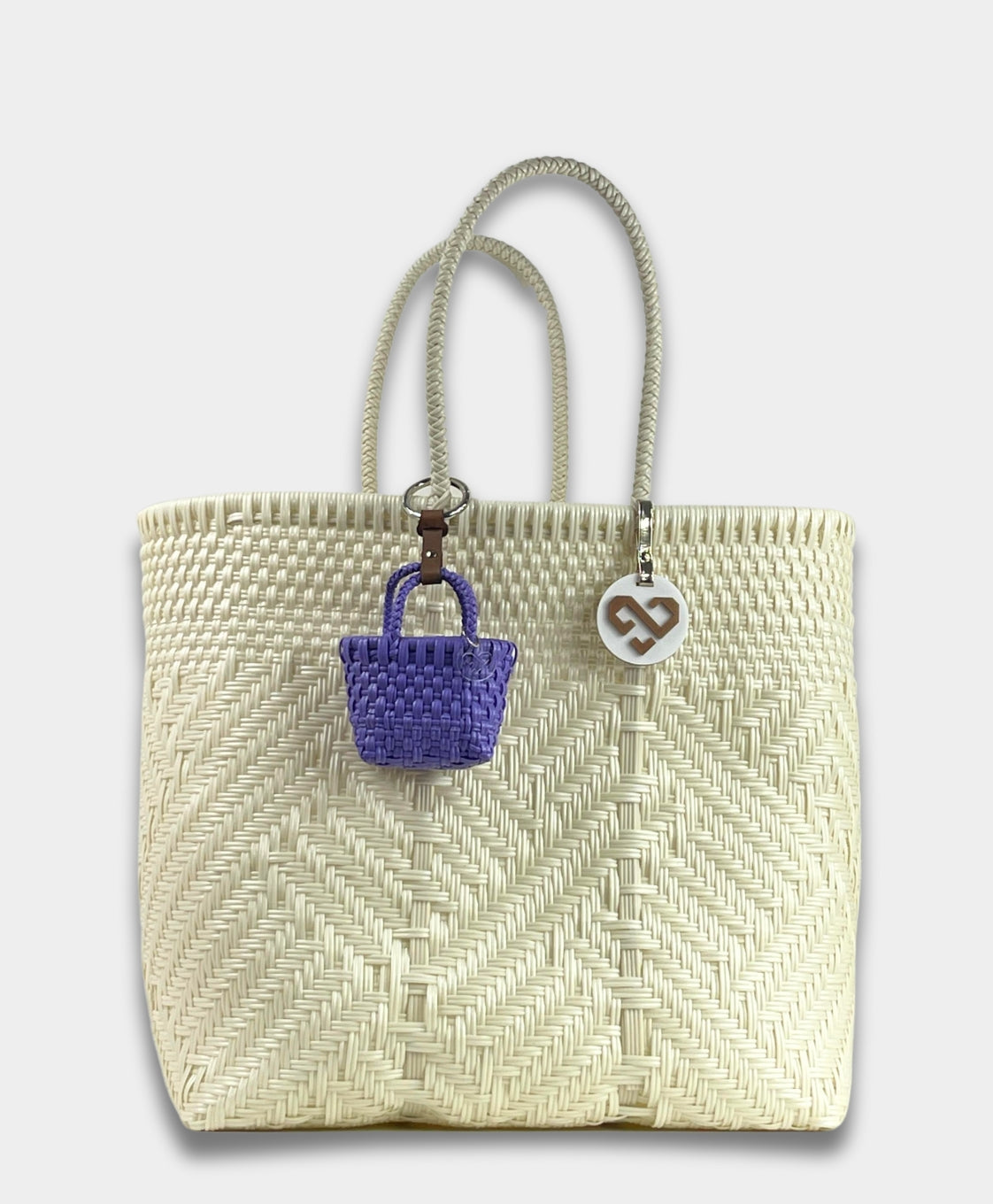 Tiny Tote Bag Charm Lilac