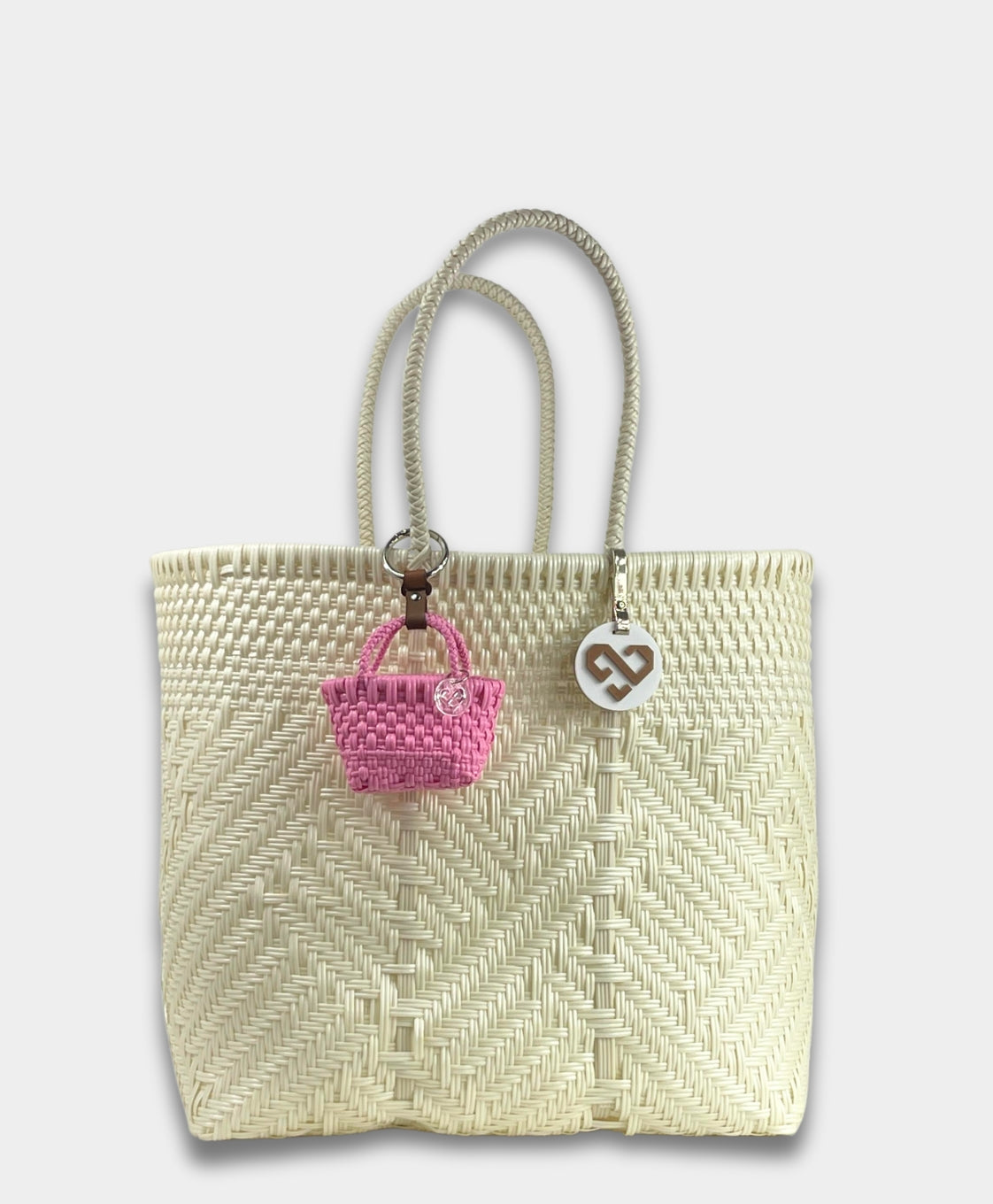 Tiny Tote Bag Charm Pink